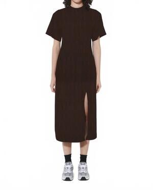 NEW RITA ROW claire midi dress in brown